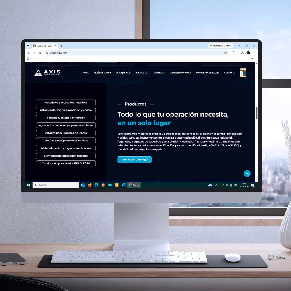 Axis Energy — Diseño web · 4