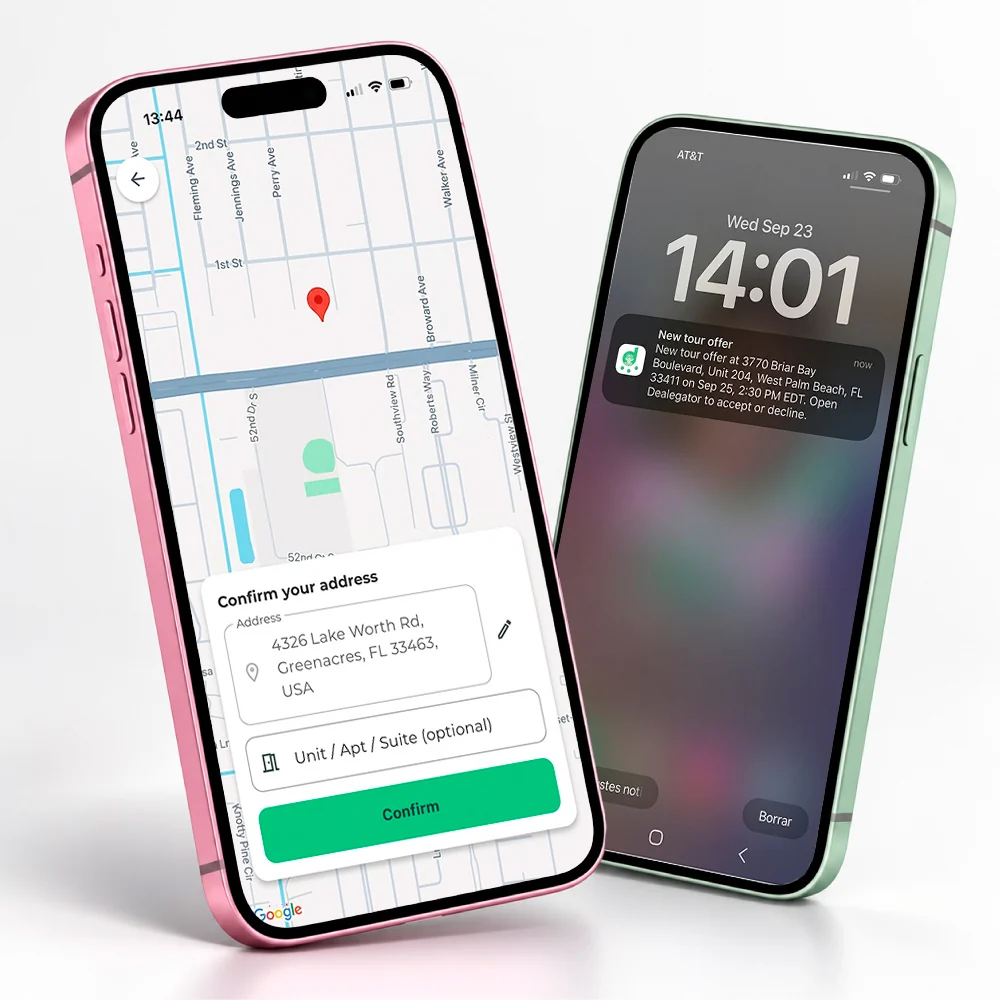 Dealegator — Diseño de app · 2