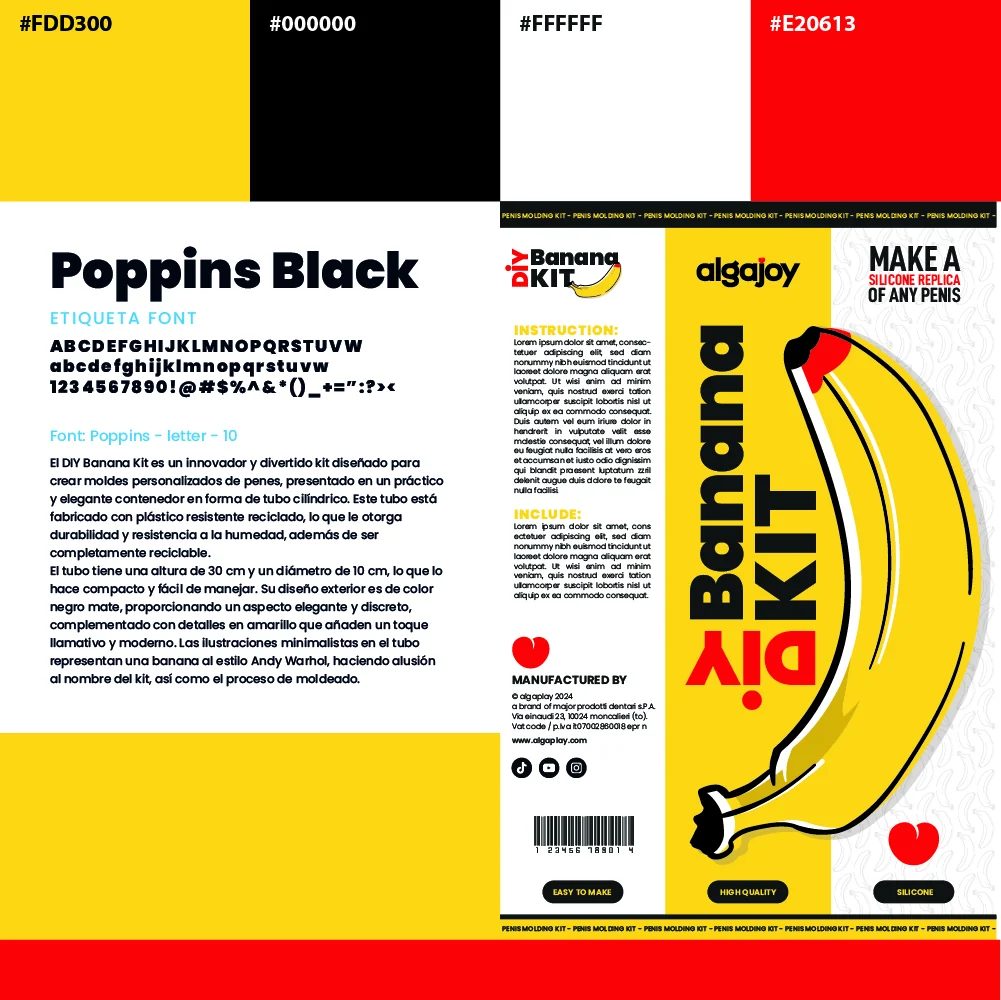DIY Banana Kit — Paleta de colores y tipografía
