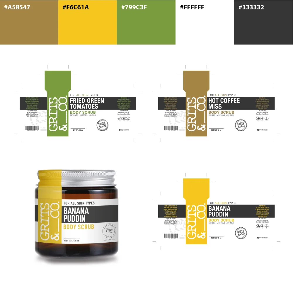Grits Co. — Diseño de etiqueta