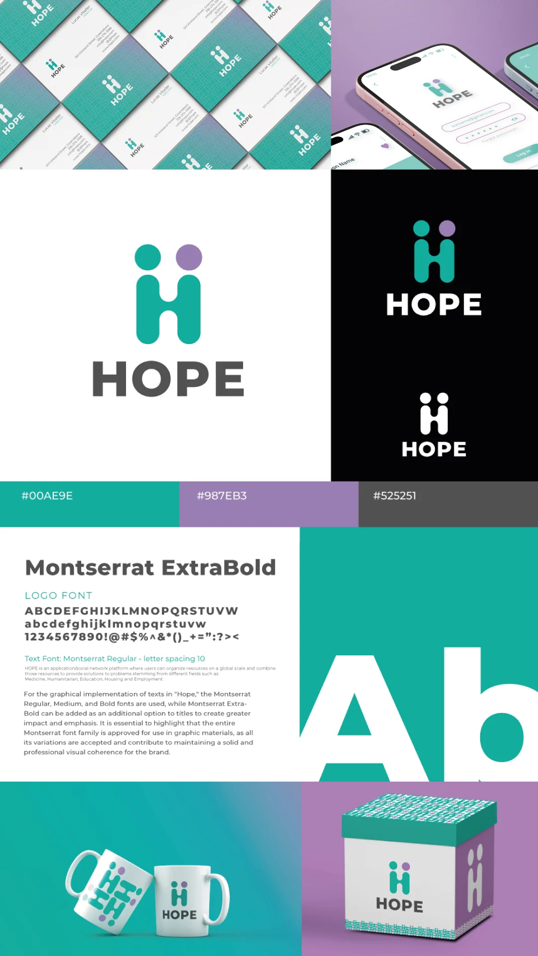 Hope — Presentación vertical de la identidad
